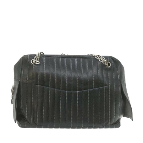 Chanel Mademoiselle 2 Piece Vertical Quilted W / Wallet Lambskin Leather - Picture 3 of 14